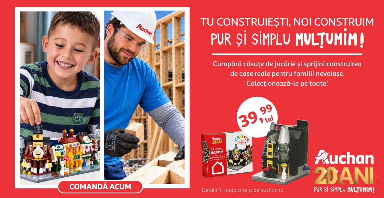 20 years in Romania, a new project for the community: Auchan supports the construction of 10 homes together with Habitat for Humanity