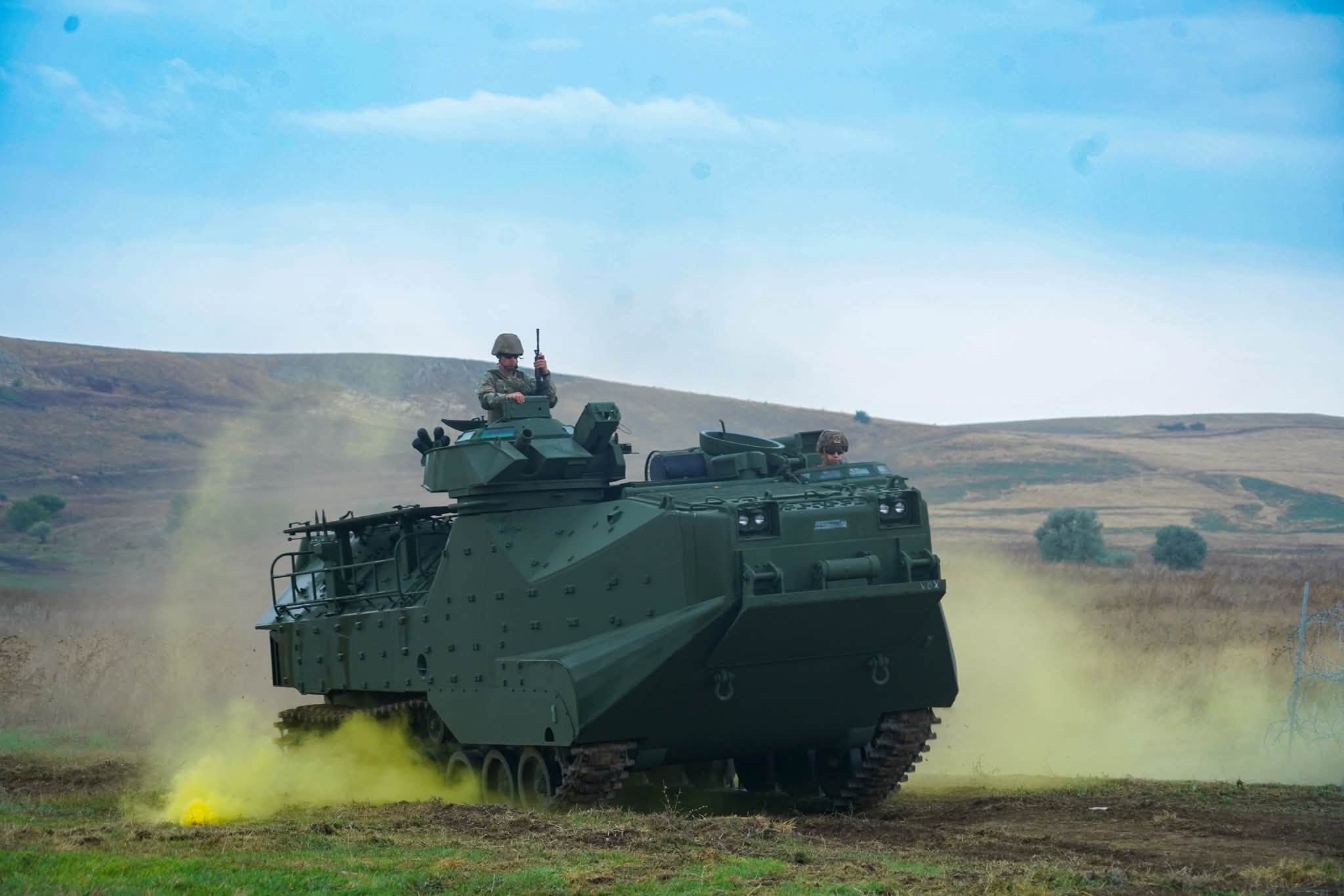 Romanian Navy receives first nine US-made AAV-7 amphibious assault vehicles